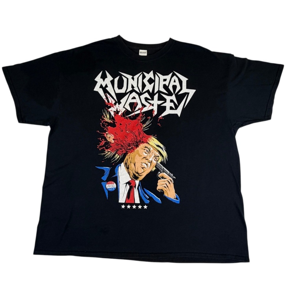 Municipal Waste Walls of Death Trump Graphic Band T-Shirt Black 2XL